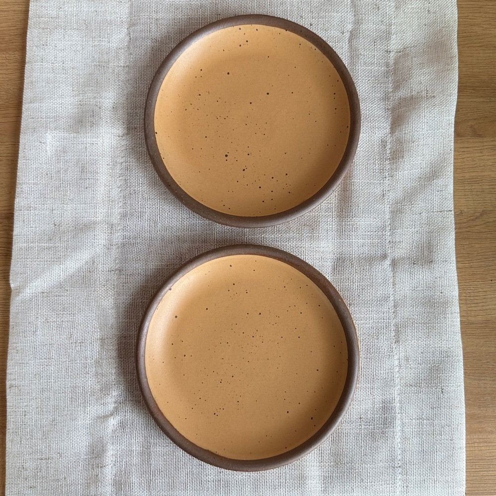 East Fork | Tequila Sunrise Cake Plates (2) | rare retired glaze - Picture 2 of 3
